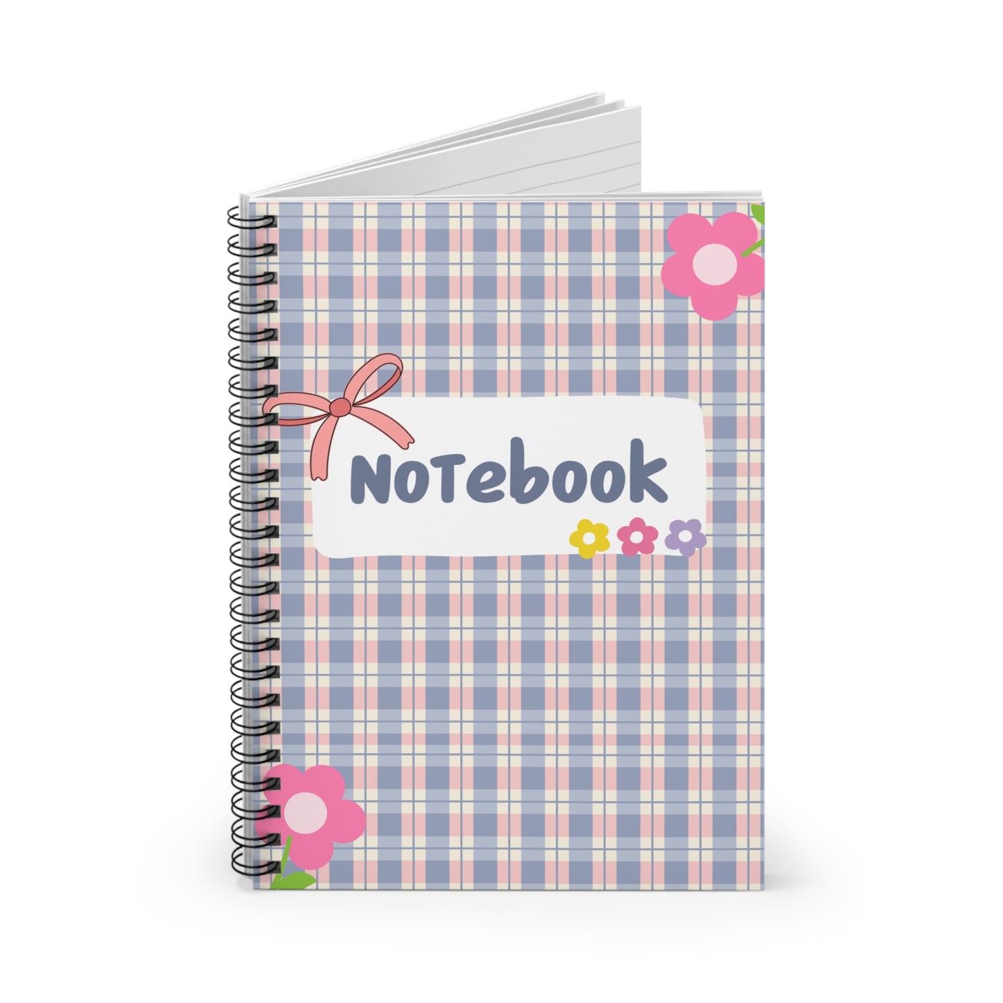 Floral Spiral Notebook - Cute & Colorful Design