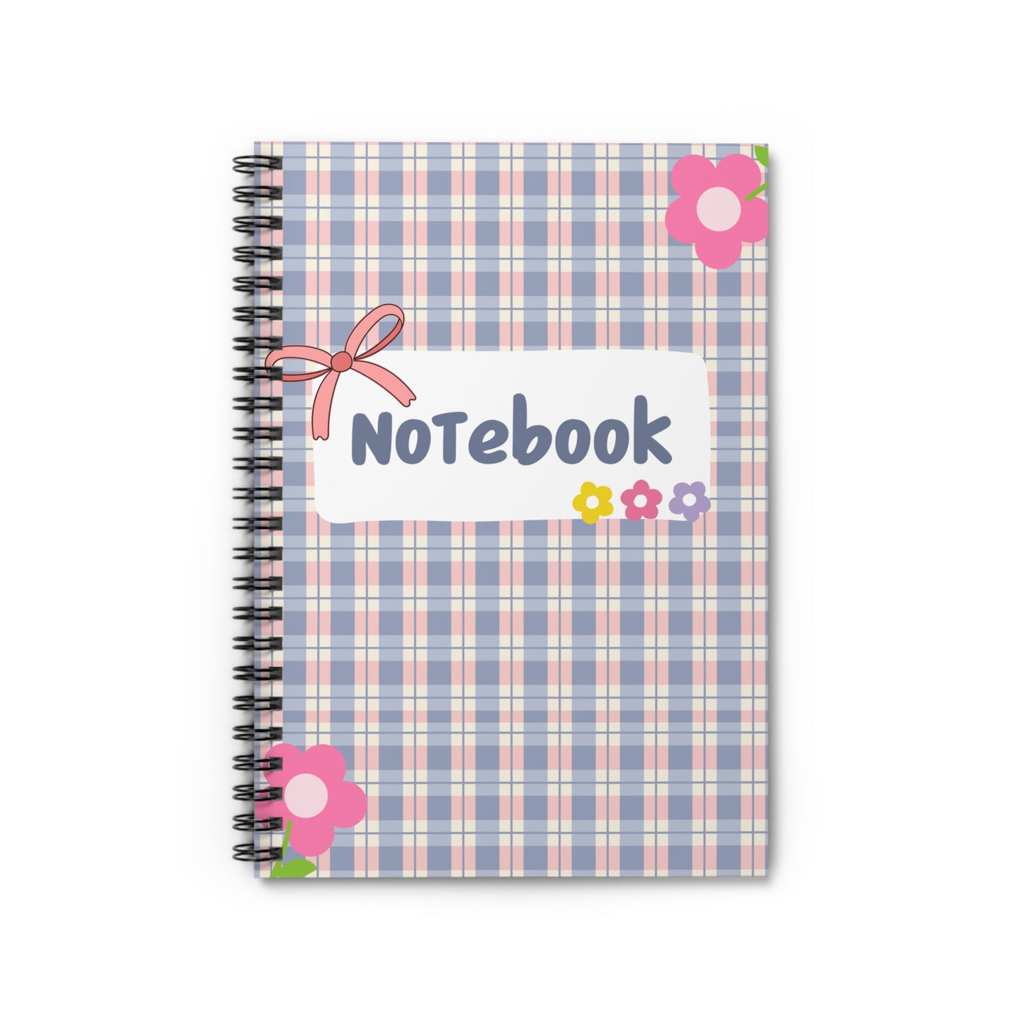 Floral Spiral Notebook - Cute & Colorful Design