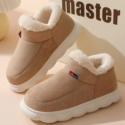 Winter Women Shoes Casual House Shoes for Men 2025 Outdoor Warm Cotton Shoes for Women Indoor Plush Padded Slippers Female