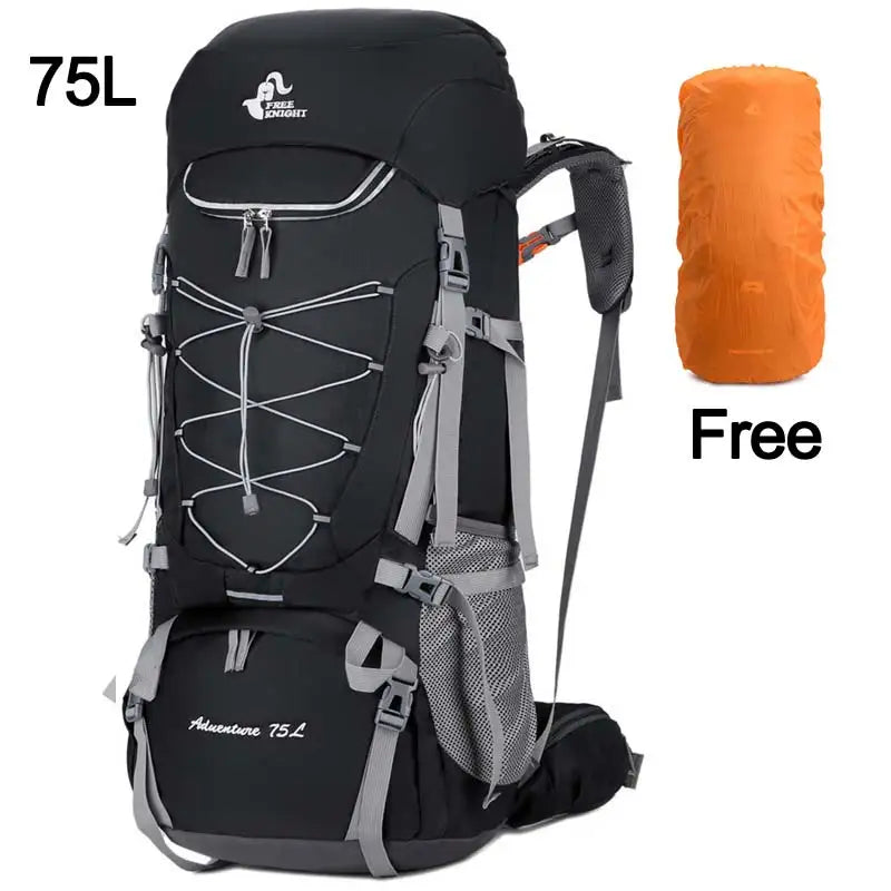 75L Camping Backpack Hiking Bag Sport Outdoor Bags with Rain Cover Travel Climbing Mountaineering Trekking Camping Bag XA726WA
