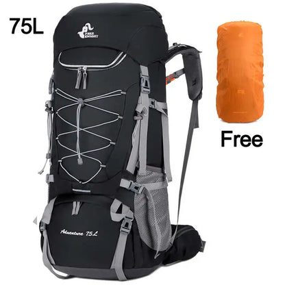 75L Camping Backpack Hiking Bag Sport Outdoor Bags with Rain Cover Travel Climbing Mountaineering Trekking Camping Bag XA726WA