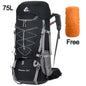 75L Camping Backpack Hiking Bag Sport Outdoor Bags with Rain Cover Travel Climbing Mountaineering Trekking Camping Bag XA726WA