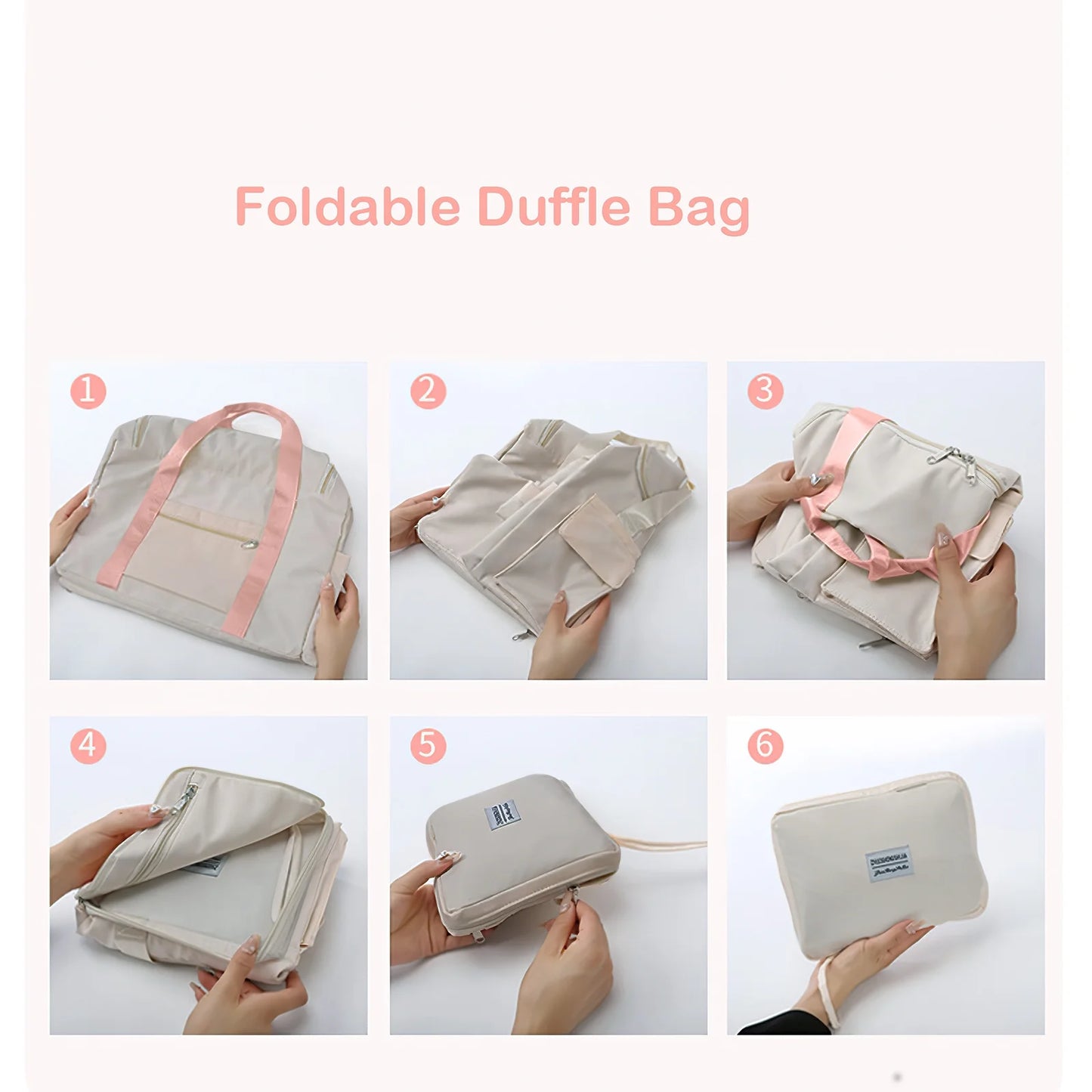 Travel Duffel Bag, Foldable Weekender Bag for Women, Overnight Bag with Shoe Compartment, Waterproof Shoulder Sports Tote Gym Bag with Toiletry Bag for Hospital Holdalls, Gray