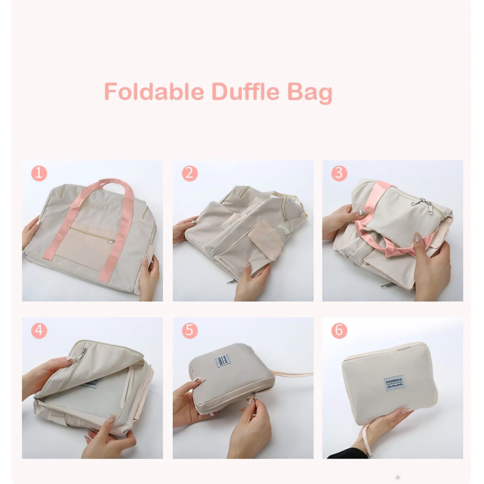 Travel Duffel Bag, Foldable Weekender Bag for Women, Overnight Bag with Shoe Compartment, Waterproof Shoulder Sports Tote Gym Bag with Toiletry Bag for Hospital Holdalls, Gray