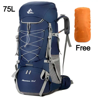 75L Camping Backpack Hiking Bag Sport Outdoor Bags with Rain Cover Travel Climbing Mountaineering Trekking Camping Bag XA726WA