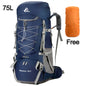 75L Camping Backpack Hiking Bag Sport Outdoor Bags with Rain Cover Travel Climbing Mountaineering Trekking Camping Bag XA726WA