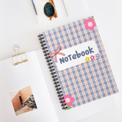 Floral Spiral Notebook - Cute & Colorful Design