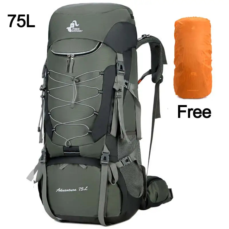 75L Camping Backpack Hiking Bag Sport Outdoor Bags with Rain Cover Travel Climbing Mountaineering Trekking Camping Bag XA726WA