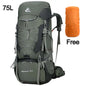 75L Camping Backpack Hiking Bag Sport Outdoor Bags with Rain Cover Travel Climbing Mountaineering Trekking Camping Bag XA726WA